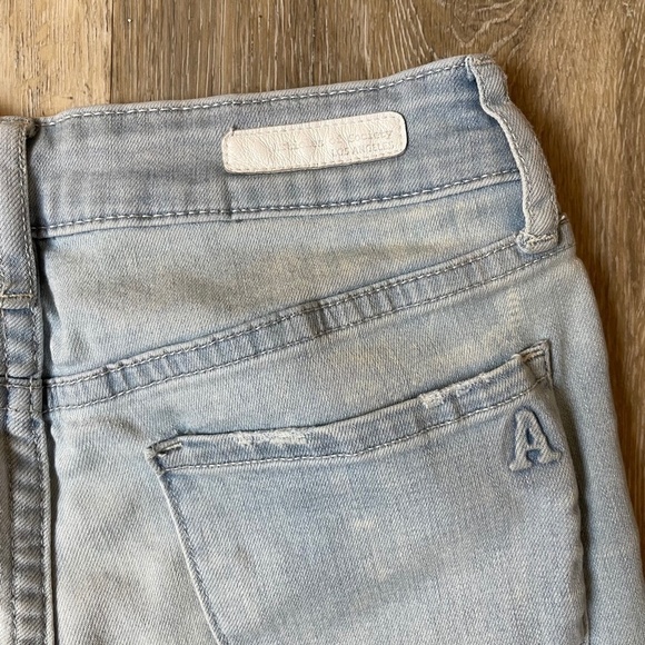 ARTICLES OF SOCIETY Distressed Light Wash Raw Hem Skinny Jeans Size 24 - Picture 4 of 4
